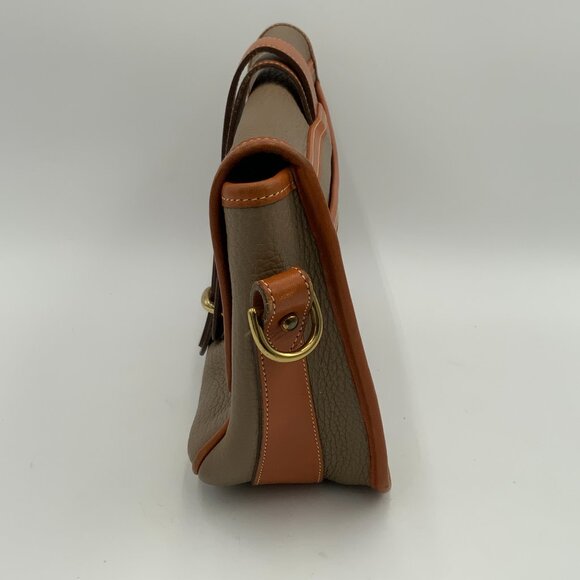 Dooney & Bourke Medium Pebbled Taupe Leather Bag 1980's USA No Strap - Picture 8 of 12